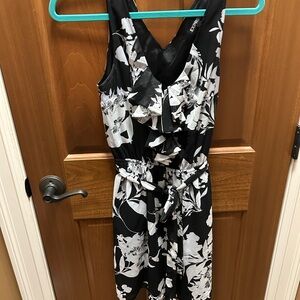 Express Black and White Floral Dress
